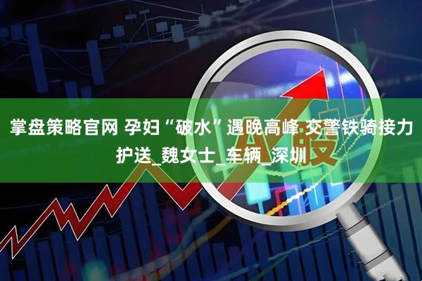 掌盘策略官网 孕妇“破水”遇晚高峰 交警铁骑接力护送_魏女士_车辆_深圳