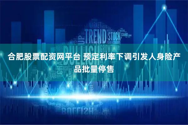 合肥股票配资网平台 预定利率下调引发人身险产品批量停售