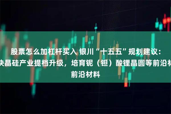 股票怎么加杠杆买入 银川“十五五”规划建议：加快晶硅产业提档升级，培育铌（钽）酸锂晶圆等前沿材料